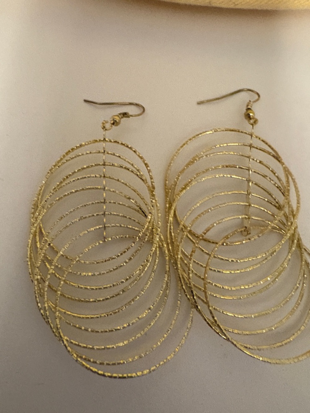 Gold Multi-Hoop Dangle Earrings - Chic Layered Circles